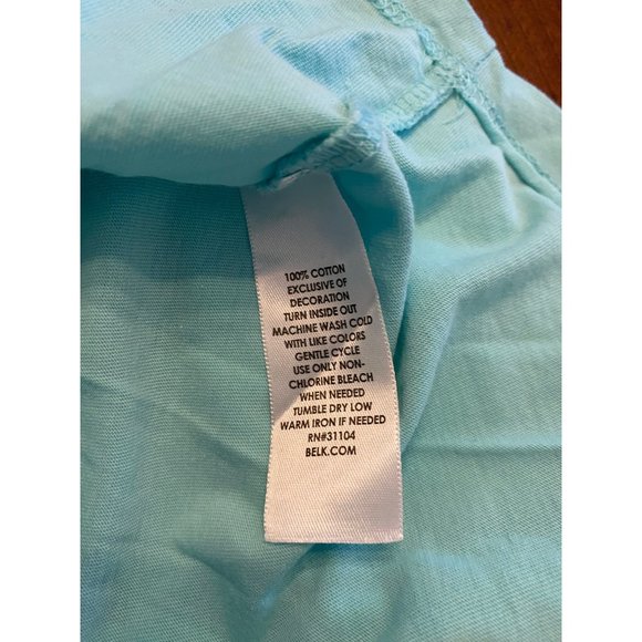 Kim Rogers Aqua Blue Embroidered Button Up Top Women's S - Picture 6 of 7